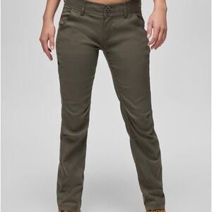 Prana “Halle” Slate Green Straight-Leg Women's Pants -Size 16 Short